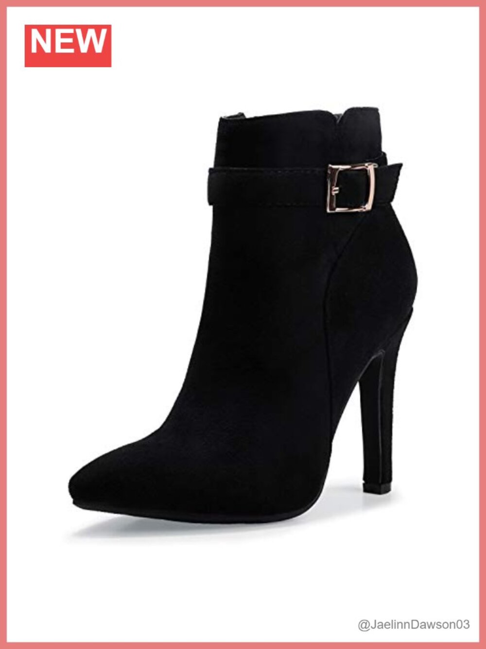 IDIFU Women's Dana Pointed Toe Stiletto High Heels Ankle Booties